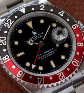 Rolex GMT-Master II 16710 Coke + Pepsi Inlay 'Cream Patina' (1990)