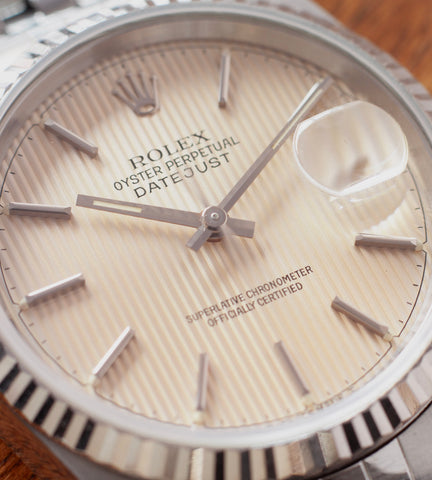 Rolex Datejust 16234 'Silver/Creamy Tapestry Dial'' (1995)