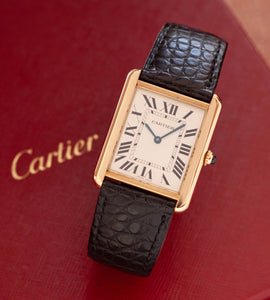 Cartier Tank Solo 'Large' 2742 (18K Gold) Box + Papers