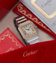 Afbeelding in Gallery-weergave laden, Cartier Santos Galbée 187901 + Box &amp; Papers
