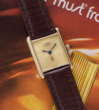 Afbeelding in Gallery-weergave laden, Must de Cartier Tank Vermeil &#39;Discor Dial&#39; (LM)
