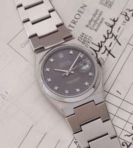 Rolex Datejust Oysterquartz 17000 'Grey Diamond Dial' + Dutch Invoice & Full Service History (1979)