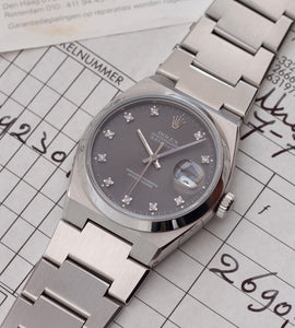 Rolex Datejust Oysterquartz 17000 'Grey Diamond Dial' + Dutch Invoice & Full Service History (1979)