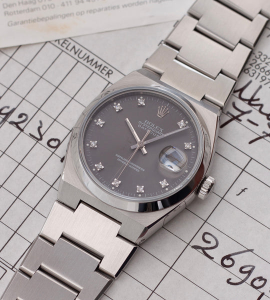 Rolex Datejust Oysterquartz 17000 'Grey Diamond Dial' + Dutch Service History (1979)