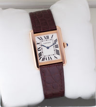 Afbeelding in Gallery-weergave laden, Cartier Tank Solo &#39;Small&#39; Rose Gold 3168 + Box &amp; Papers (2019)
