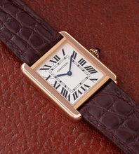 Afbeelding in Gallery-weergave laden, Cartier Tank Solo &#39;Small&#39; Rose Gold 3168 + Box &amp; Papers (2019)
