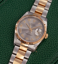 Load image into Gallery viewer, Rolex Datejust 16233 &#39;Grey Roman Dial / Oyster Bracelet&#39; + Box &amp; Papers (2002)
