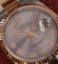 Load image into Gallery viewer, Rolex Datejust 16233 &#39;Grey Roman Dial / Oyster Bracelet&#39; + Box &amp; Papers (2002)
