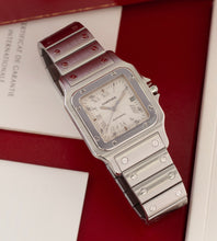 Load image into Gallery viewer, Cartier Santos Galbée 2319 &#39;Guilloché dial&#39; Box + Papers (1999)
