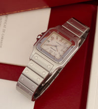 Load image into Gallery viewer, Cartier Santos Galbée 2319 &#39;Guilloché dial&#39; Box + Papers (1999)
