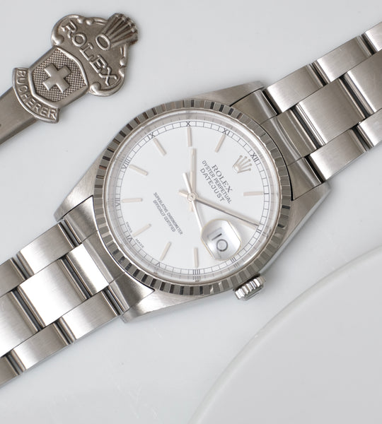 Rolex Datejust 16220 Porcelain Dial 1999