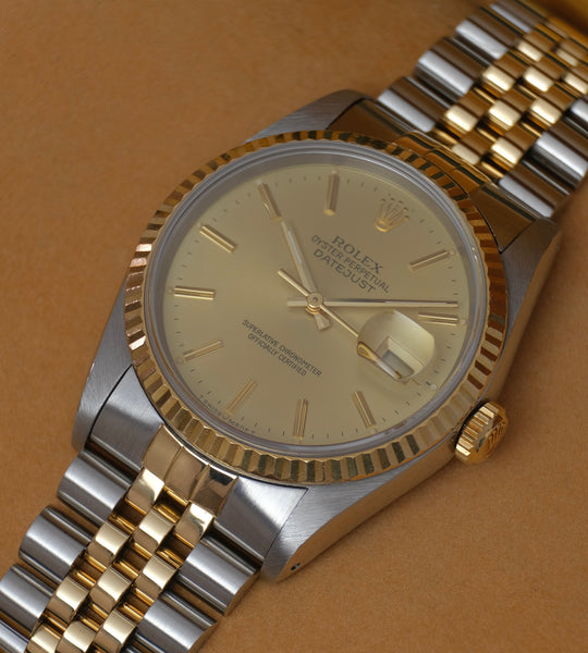 Rolex Datejust 16233 'Champagne Dial' 1990 (B+P)