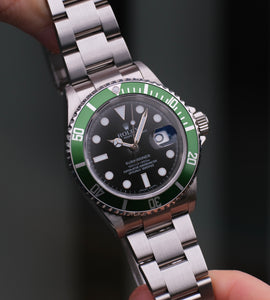 Rolex Anniversary Submariner 16610LV Kermit - Full Collector Set - * –  Collectors Corner NY