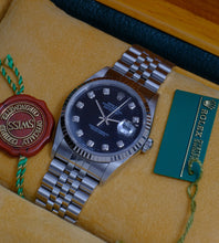 Load image into Gallery viewer, Rolex Datejust 16234 Black Diamond Dial 1996 (Box + Papers)

